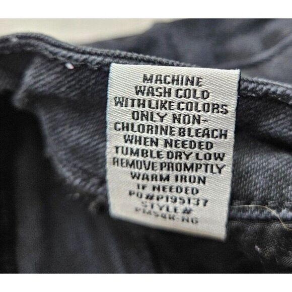 (3/$35) Vintage Almost Famous Size 9 Pockets Distressed Black Denim Jeans - Picture 6 of 11